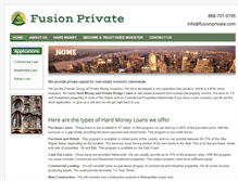 Tablet Screenshot of fusionprivate.com